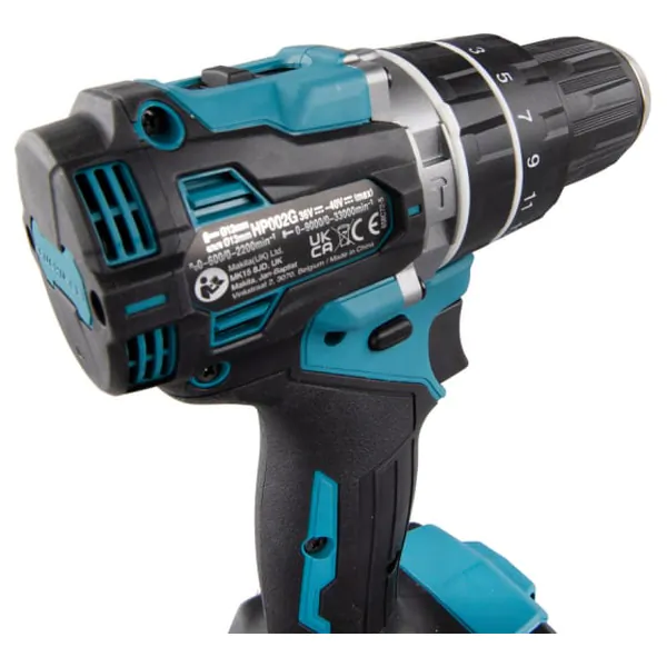 Аккумуляторная дрель-шуруповерт Makita HP002GD201 XGT BL 40В, 13мм, 65/30Нм 2x2.5 Ач