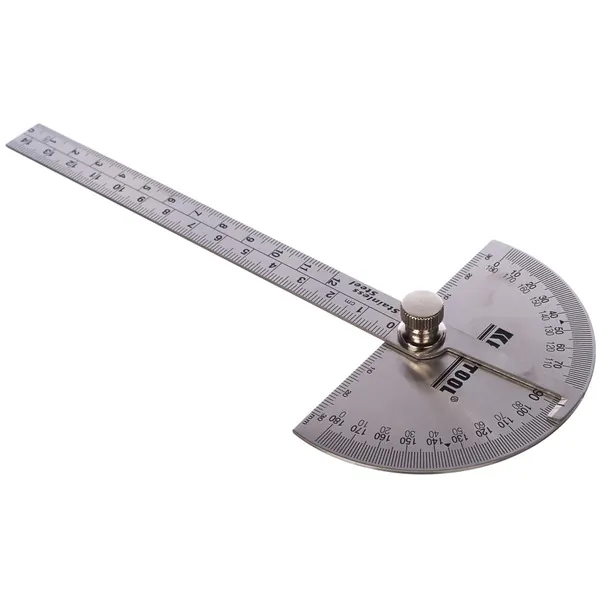 Транспортир с линейкой Kraftool Protractor 145мм 34290