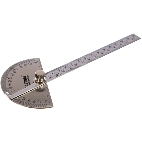 Транспортир с линейкой Kraftool Protractor 145мм 34290