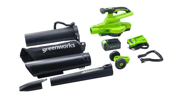 Аккумуляторная воздуходувка GreenWorks GD40BVII 1хАКБ 4Ач 2406907UB