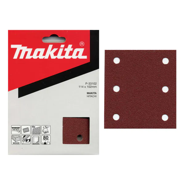 Бумага шлифовальная на липучке Makita 114*102мм A100 (10шт) D-58693