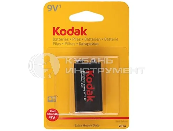 Батарейка Kodak Max 6LR61-1BL (K9V-1) (10/200/4800) 01-00005286