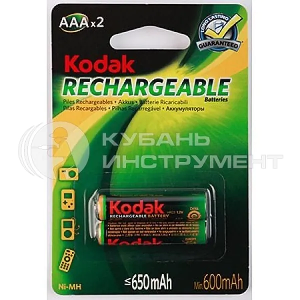 Аккумулятор Kodak HR03-2BL 650mAh (K3AHR-2/650mAh) (20/240/16800) 01-00005308