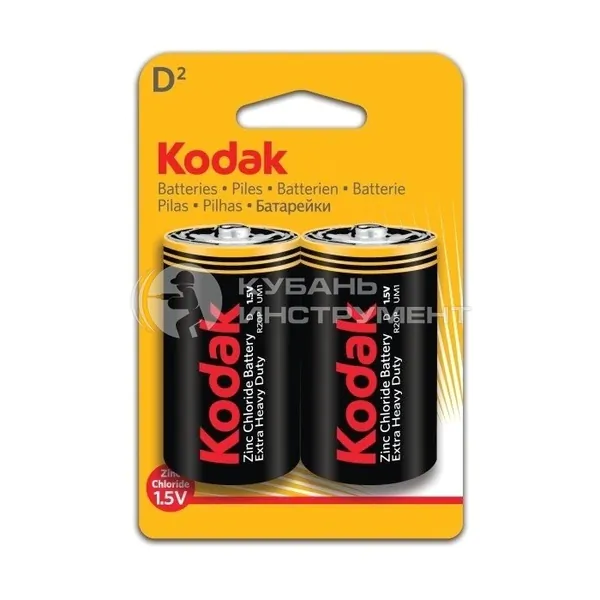 Батарейка Kodak R20-2BL Heavy Duty (KDHZ-2) (24/120/3240) 01-00005305