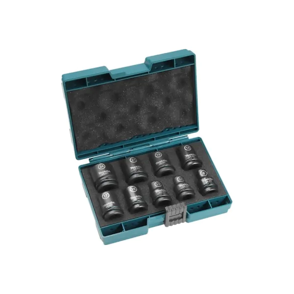 Набор головок ударных Makita Impact Black 1/2" 9шт  8,10,13,16,17,18,19,21,24 мм  E-16564