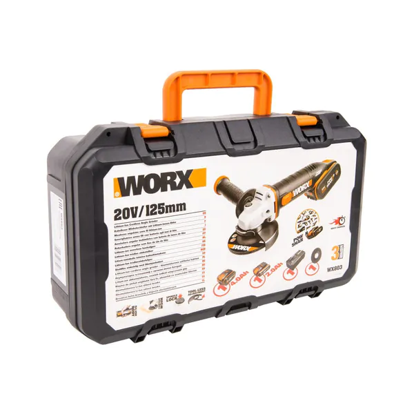 Аккумуляторная угловая шлифовальная машина WORX WX803