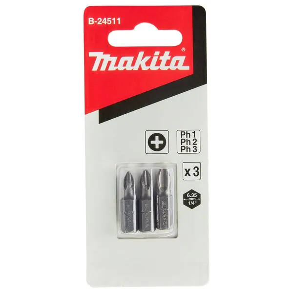 Насадка Makita PH0/PH2/PH3 C-form 25мм 3шт B-24511