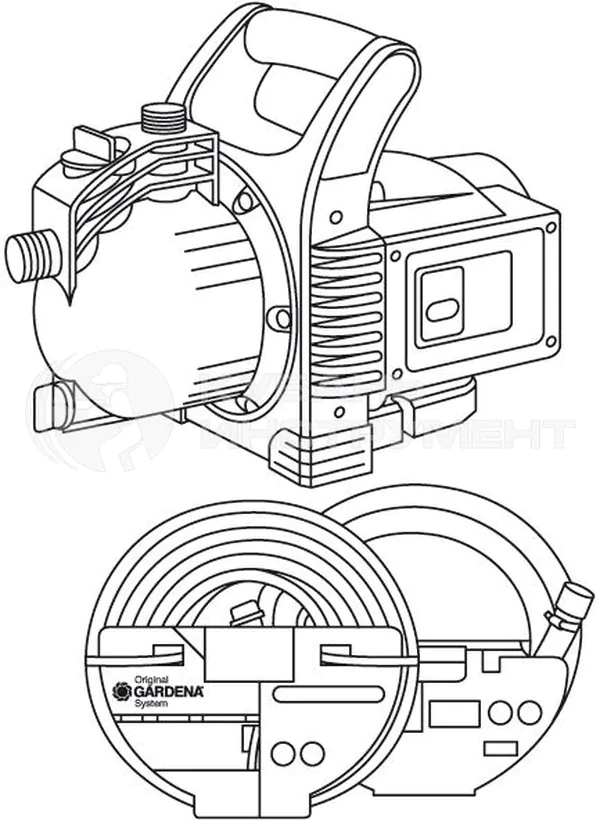 Насос садовый Gardena Classic 3000/4 с комплектом для подключения 01717-20.000.00