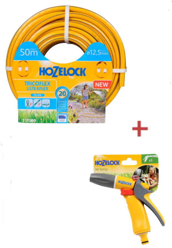 Шланг HoZelock Ultraflex 12,5мм 50м 117009 + пистолет 2674