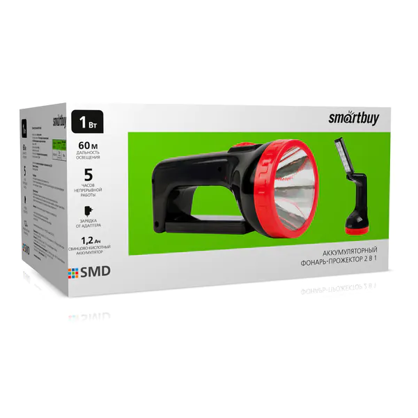 Фонарь-прожектор Smartbuy 2в1 SMDSBF-303-K