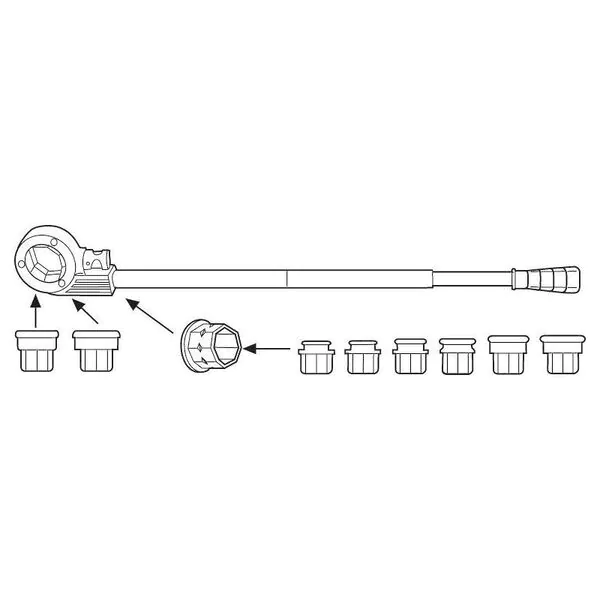 Набор клуппов с трещоткой Rothenberger SUPER CUT BSPT 1/2'-1.1/4' 70781X