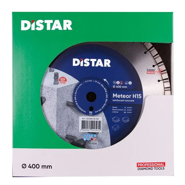 Диск алмазный Distar Meteor H15 1A1RSS/C3-W 400*3,5/2,5*15*25,4-56 F4 12385055027