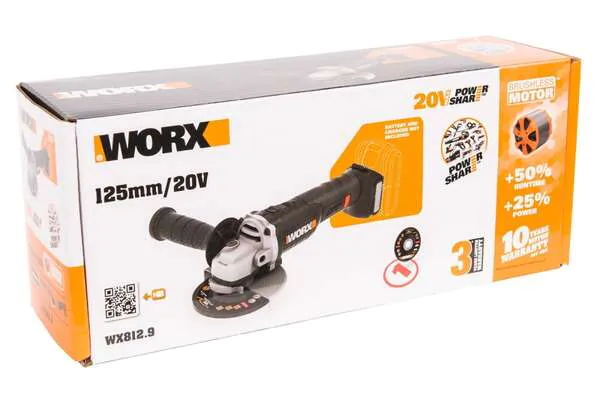 Аккумуляторная угловая шлифовальная машина WORX WX812.9