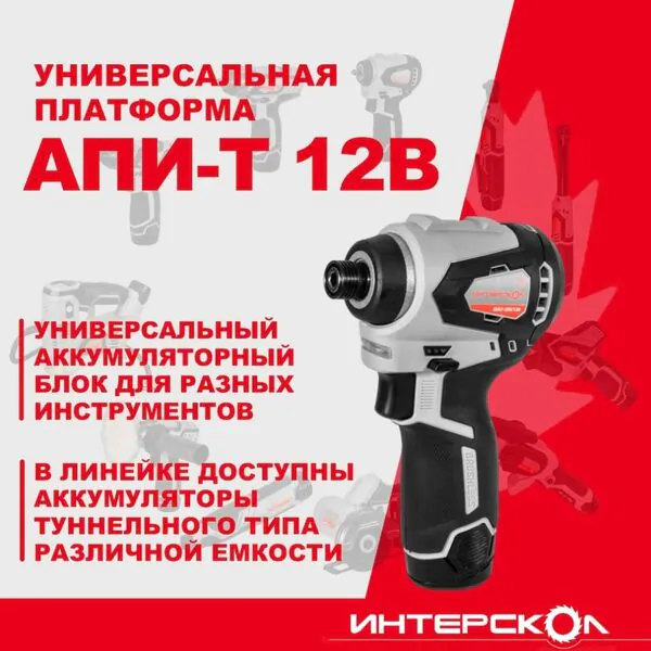 Аккумуляторный шуруповерт Интерскол ШАУ-220/12ВЭ 2*2Ач 803.2.2.70