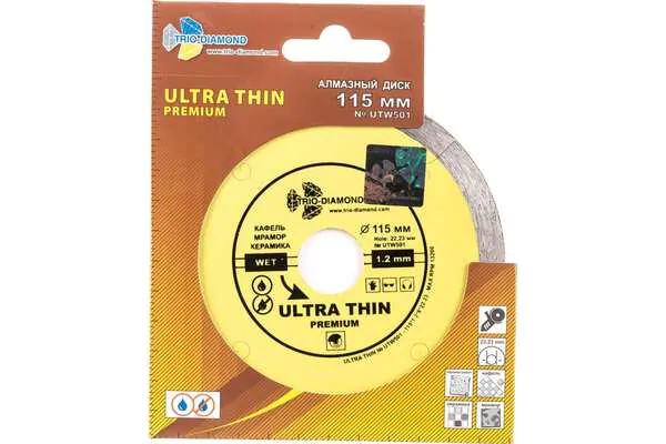 Диск алмазный Trio Diamond Ultra Thin Hot Press 115*8*22мм UTW501