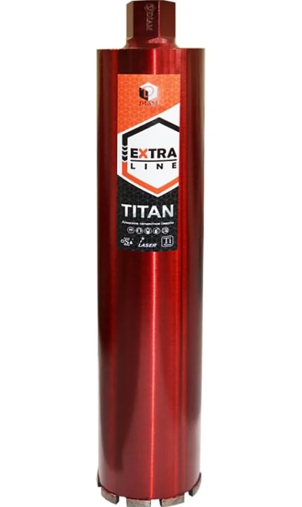 Коронка алмазная Diam Titan Extra Line 112*450*1 1/4UNC (железобетон, бетон, кирпич, мокрый рез) 313002