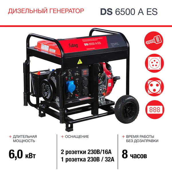 Генератор дизельный Fubag DS 6500AES 646233