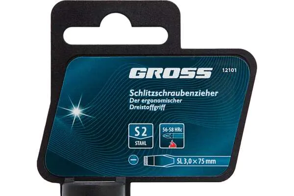 Отвертка Gross SL3,0*75мм 12101