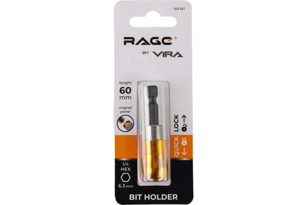 Держатель для бит RAGE by VIRA Quick lock 60мм 554181