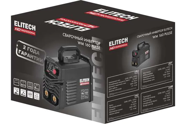 Сварочный инвертор Elitech HD WM 160 PULSE