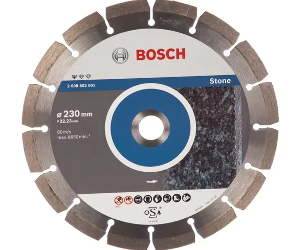 Круг алмазный отрезной Bosch Stf Stone 230-22.23 2608602601