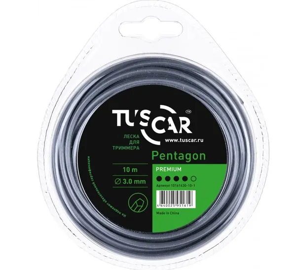 Леска TUSCAR Pentagon, Premium, 3.0mm*10m 10161430-10-1