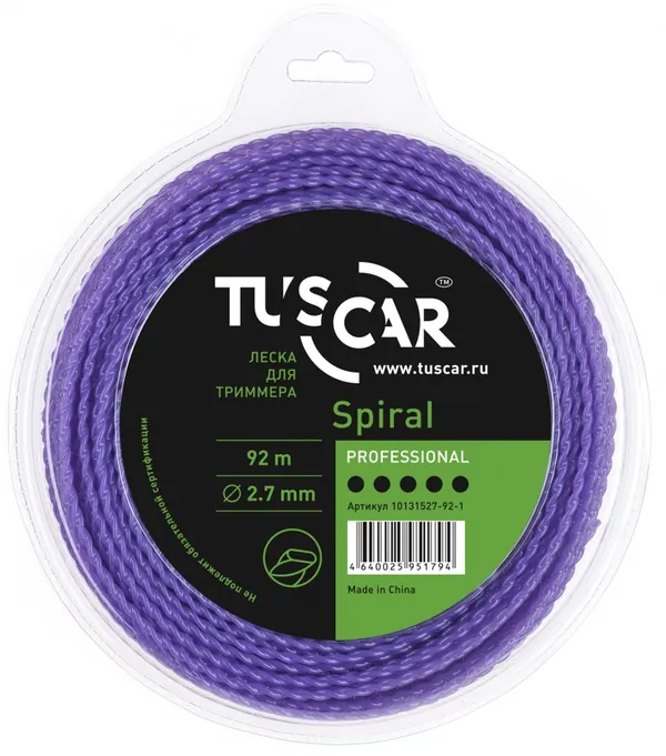 Леска TUSCAR Spiral, Professional, 2.7mm*92m 10131527-92-1