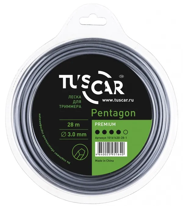 Леска TUSCAR Pentagon, Premium, 3.0mm*28m 10161430-28-1