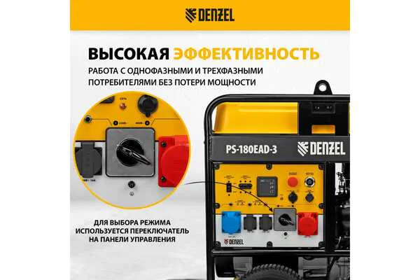 Генератор бензиновый Denzel PS-180EAD-3 946994