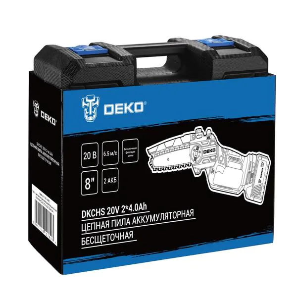 Аккумуляторный сучкорез DEKO DKCHS 20V, 20В, 2x4.0Ач бесчеточный 063-4483