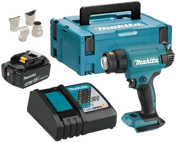 Аккумуляторный фен Makita DHG180RT1J 1*5Ач