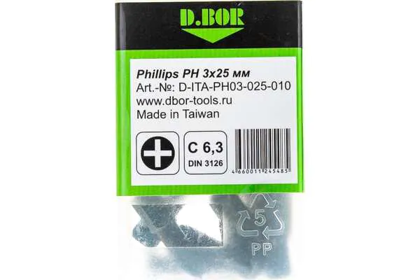 Бита d.Bor Impact Torsion PH3*25мм ACR2 C6,3 D-ITA-PH03-025-010