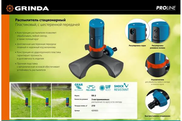 Дождеватель Grinda PROLine RX-2 429303