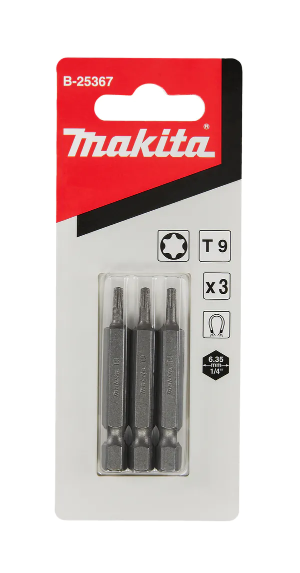 Бита Makita E-form (MZ) T9*50мм (3шт) B-25367