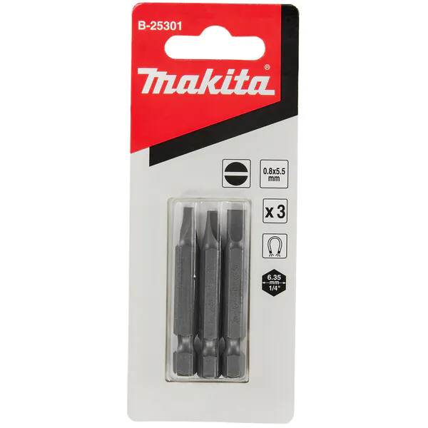 Бита Makita E-form (MZ) SL0,8*5,5*50мм (3шт) B-25301