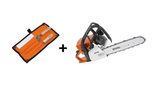 Пила цепная бензиновая Stihl MS 180 шина R 40см цепь 63 PM + подарок  Заточной набор 1/4", 3/8" 5605-007-1027  1130-012-3042