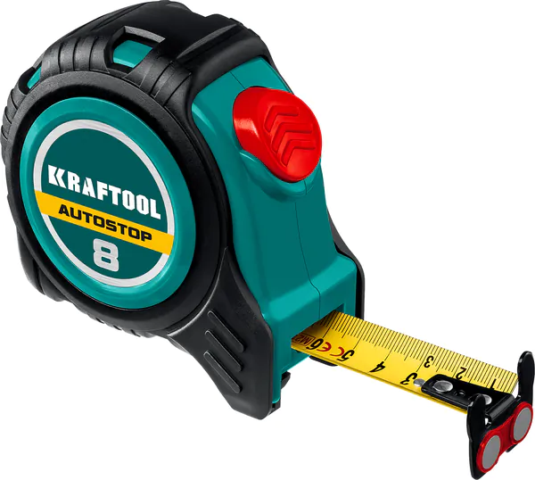 Рулетка Kraftool AutoStop 8м*25мм 3412-8-25