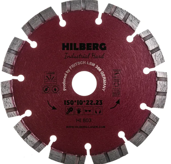 Диск алмазный Hilberg Industrial Hard Turbo Segment 150*10*22.23мм HI803