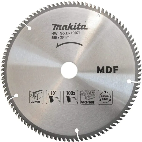 Диск пильный по дереву Makita 255*30/15,88*3,2/2,4*100T D-19071