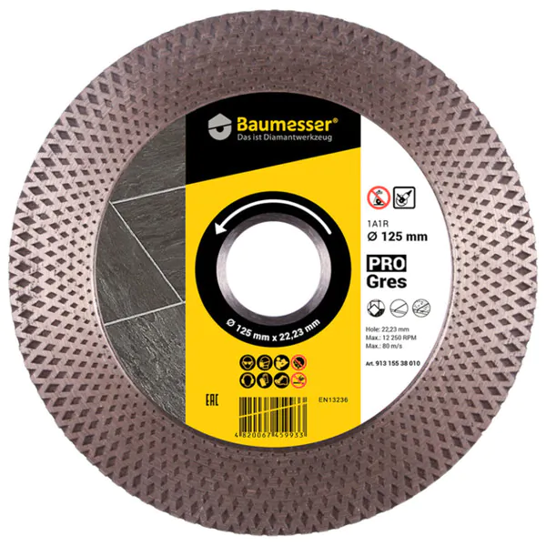 Диск алмазный Baumesser Pro Gres 1A1R 125*2,0*8/20*22,23 91315538010