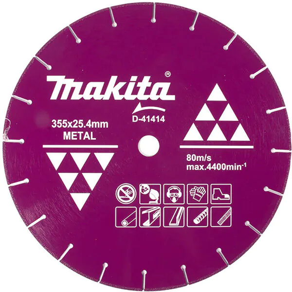 Диск алмазный по металлу Makita 355*25,4*3,3мм  для 2414NB  D-41414