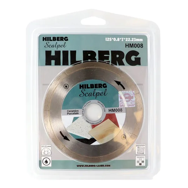 Диск алмазный Hilberg Scalpe 125*0,8*22,23мм HM008