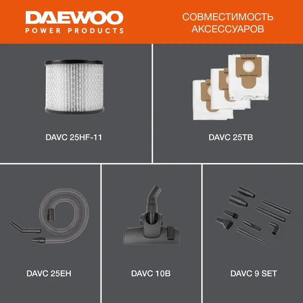 Пылесос DAEWOO DAVC 2500SD