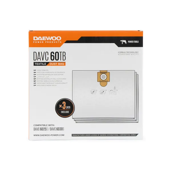 Мешки для пылесоса DAEWOO DAVC 60TB синтетика