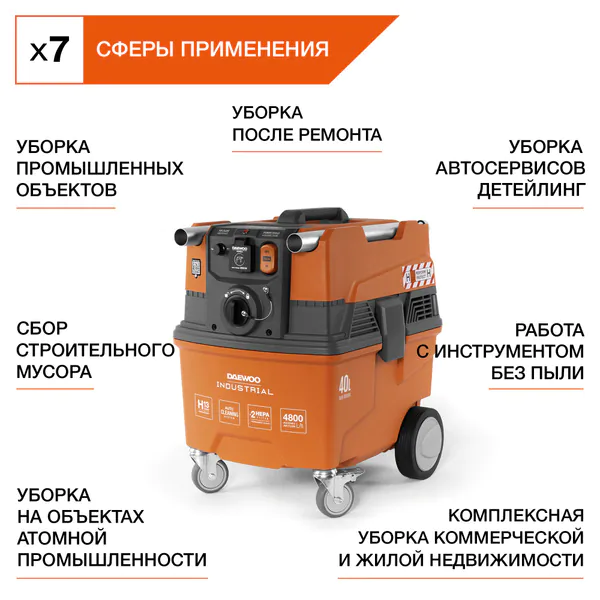 Пылесос DAEWOO DAVC 4000SD класс Н13