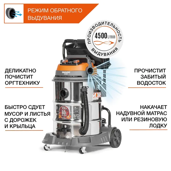 Пылесос DAEWOO DAVC 6030S 2 турбины