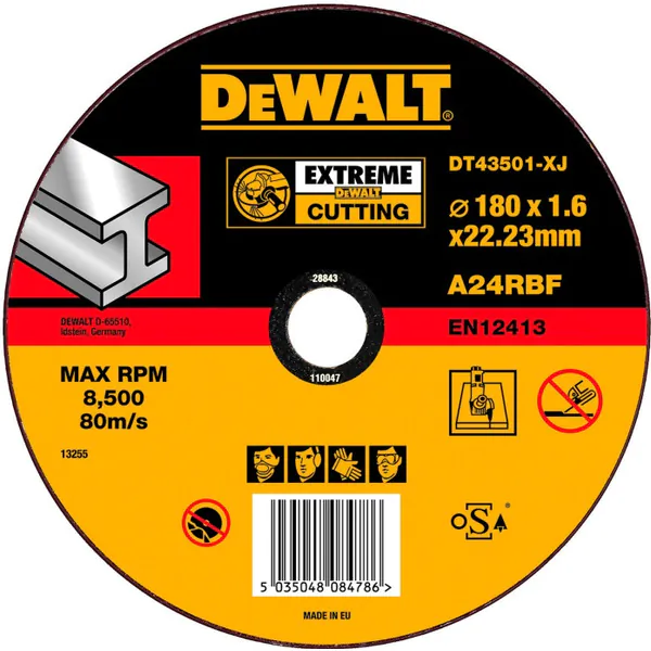 Круг отрезной DeWalt 180*1,6*22,2 DT 43501