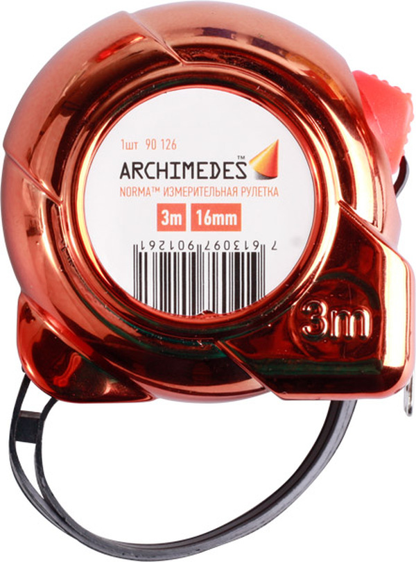 Рулетка Archimedes 3м orange 90126