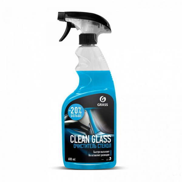очиститель для стекол grass clean glass 0 6 л Очиститель стекол GraSS CLEAN GLASS флакон 0,6кг 110393