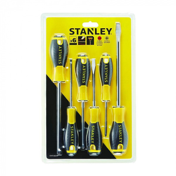 набор отверток 6 предметов essential stanley stht0 60209 Набор отверток Stanley Essential 6шт STHT0-60209